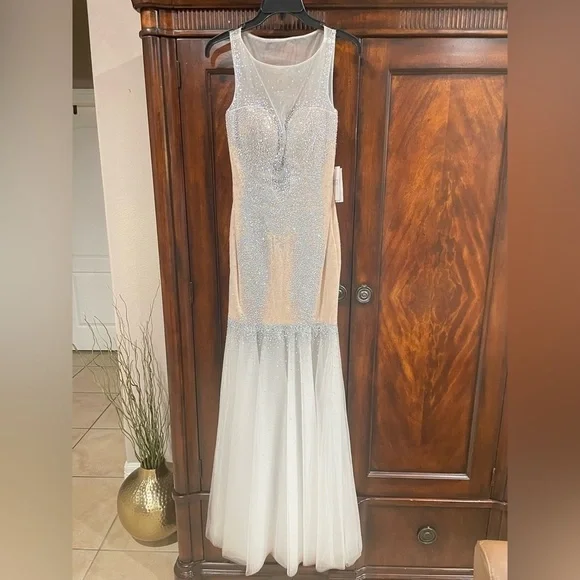 chinese dress ladies GIGI Corset Sparkle Bustier Strapless Mermaid Formal Gown Dress